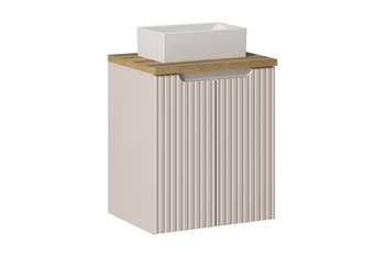 Zestaw mebli łazienkowych Nova Cashmere 50cm z blatem i umywalką nablatową Gaja – SET-NOC B OAK 50CM D UN GAJA 35 WH