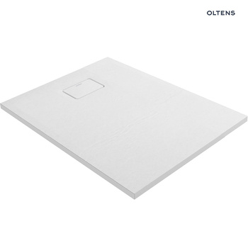Oltens Bergytan brodzik 100x80 cm prostokątny RockSurface biały 15100000