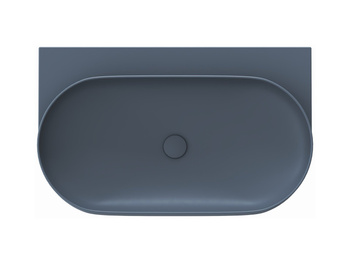Umywalka ceramiczna Ravak cienkościenna Yard 80 cm bez otworu Deepsea Blue XJX07080000