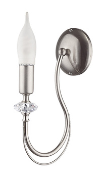 MELODY klasyczny kinkiet srebrny 1-płomienny niklowany 1617