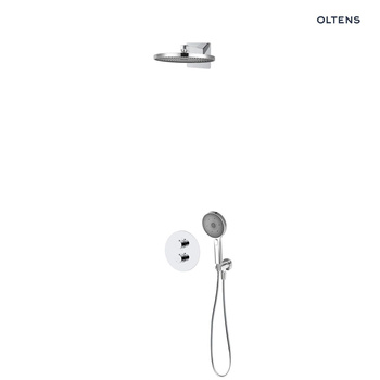 Oltens Katla zestaw bateria wannowo-prysznicowa podtynkowa z deszczownicą Vann i słuchawką 3 funkcyjną Havis EasyClick chrom 36062100