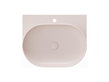 Umywalka ceramiczna Ravak cienkościenna Yard 60 cm z otworem Alabaster Pink XJX0G260000