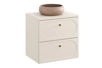 Zestaw mebli łazienkowych Donna Sand 60cm z blatem i umywalką nablatową Wiki – SET-DS B SAND 60CM UN WIKI MC