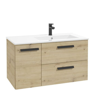 Szafka pod umywalkę Defra Faro D90 wisząca 90x45x50 cm Dąb 001-D-09004