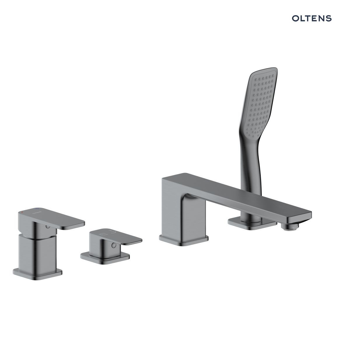 Oltens Hadsel bateria wannowo-prysznicowa nawannowa 4-otworowa grafit 34203400