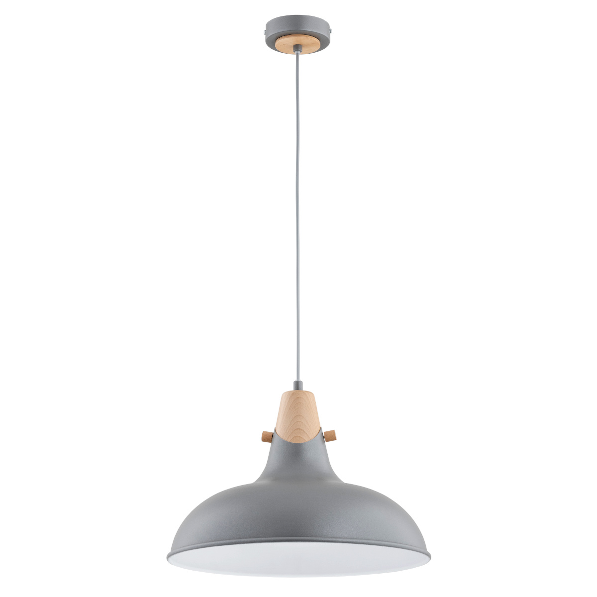 Lampa wisząca z masywnym kloszem SOLO 61269 SREBRNA