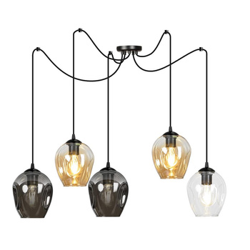 Nowoczesna lampa salonowa klosze kule regulowana 5x60W 759/5 LEVEL 5