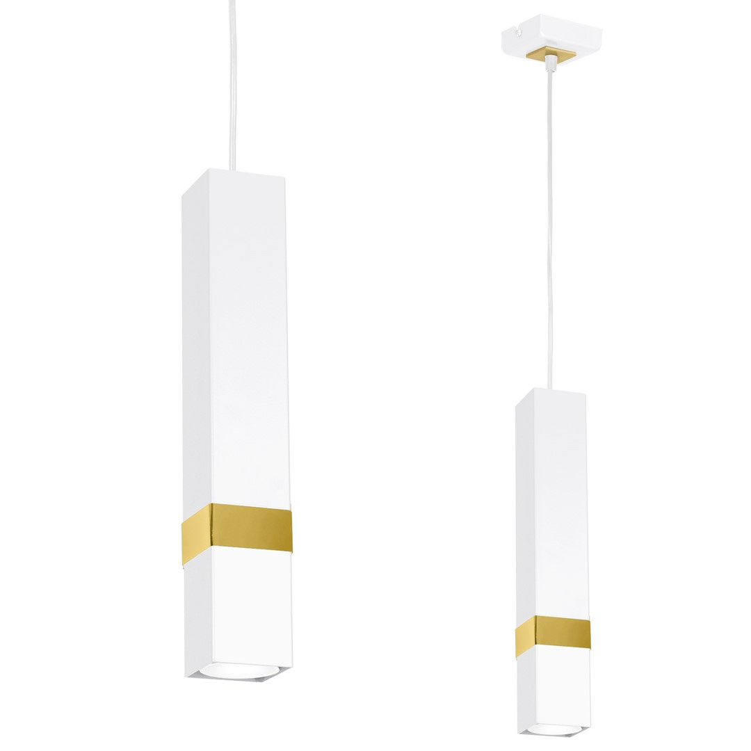 Lampa wiszca VIDAR WHITE/GOLD 1xGU10