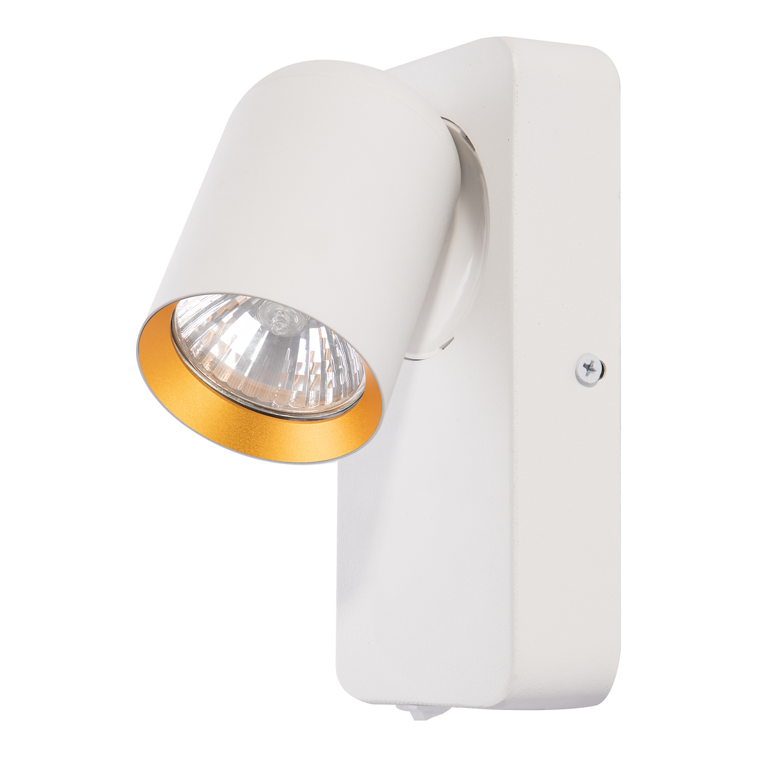 Kinkiet Andy 1xGU10 Biay + Zoty