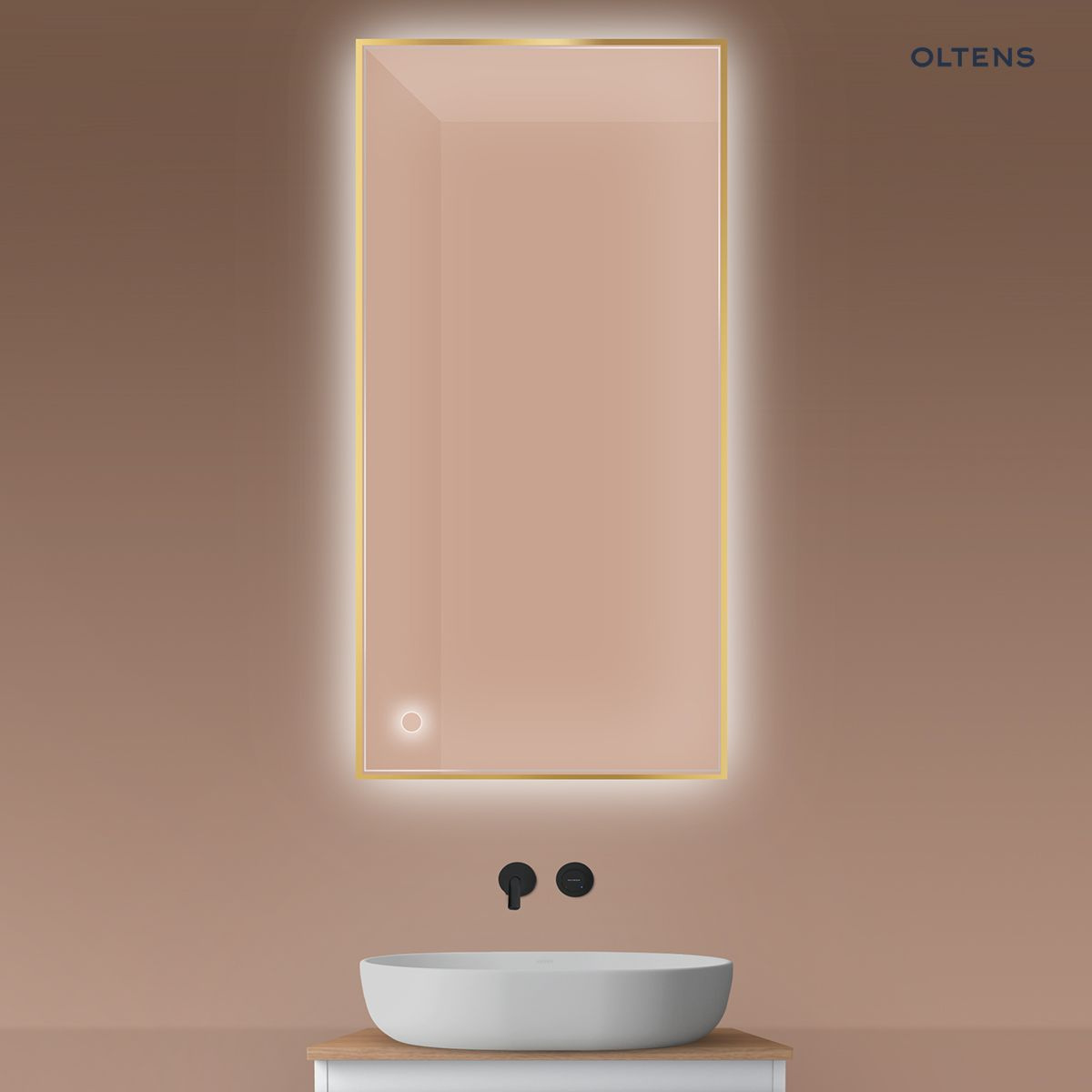 Oltens Nordlis lustro 60x120 cm prostok�tne z o�wietleniem LED i systemem Klarglas 64112800