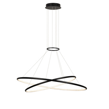 Lampa wisząca Halifax czarna LED CCT