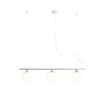 LAMPA WISZĄCĄ BERYL GLASS 3 CHROME