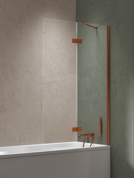 Parawan nawannowy 110x150 Miedziany 6 mm – NESTA COPPER BRUSHED P-0253 z powłoką Active Shield 2.0 | Szczotkowanie