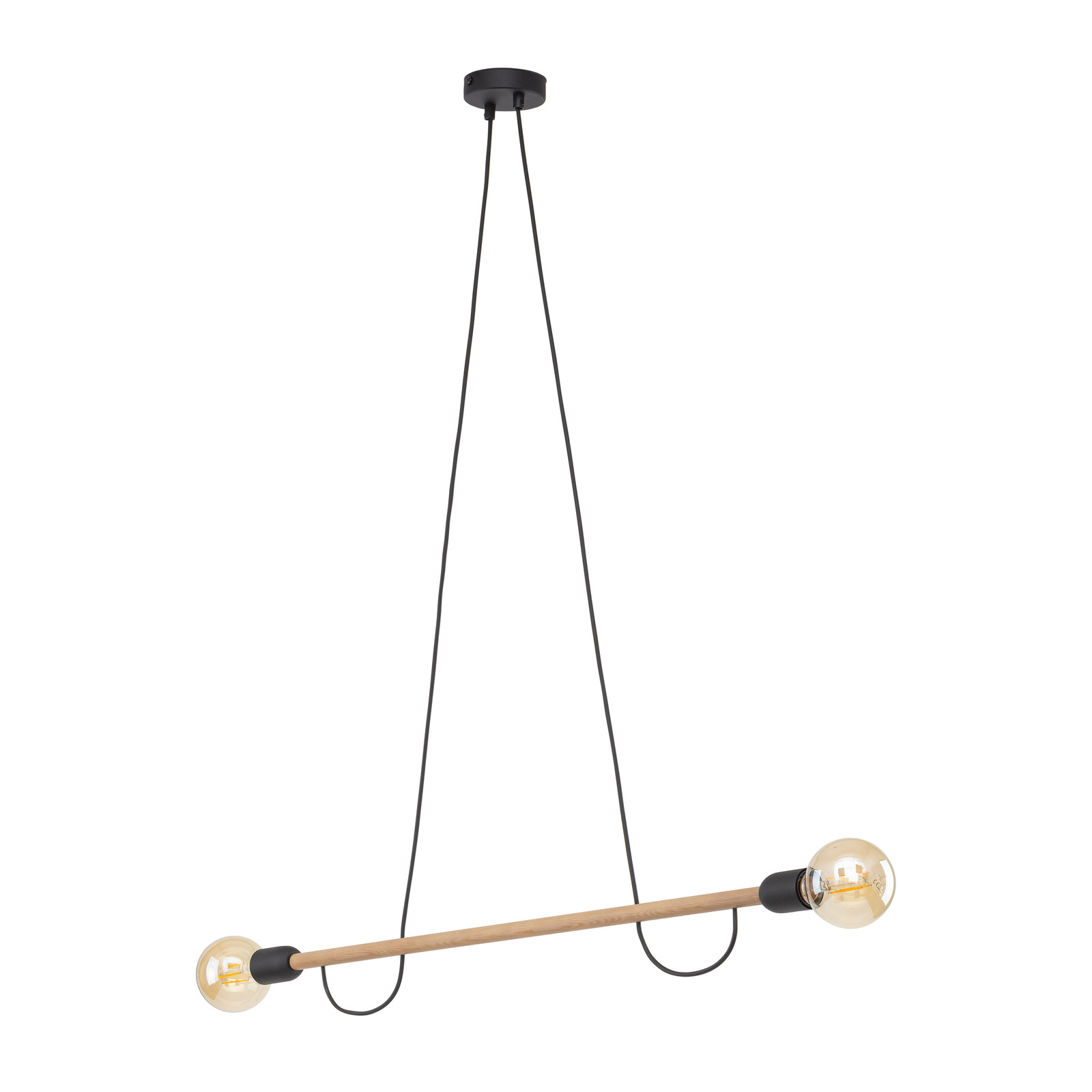 Podwjna lampa wiszca HELIX WOOD czarna TK Lighting 4951