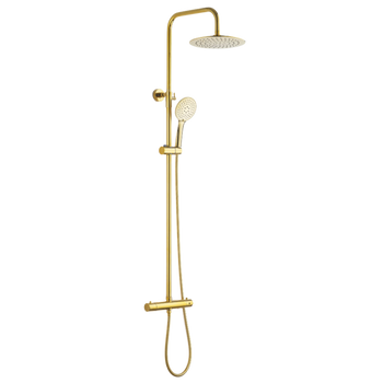 DESZCZOWNIA Z BATERIĄ TERMOSTATYCZNĄ GOLD INVENA TREND ZŁOTA