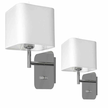 Kinkiet Napoli 1xE27 Biały / Chrom