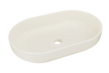 Ceramiczna umywalka nablatowa 55cm Kość Słoniowa RIVER 2 IVORY MATT UN 55 ( E-6594 ) Comad