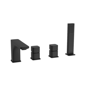 Keria bateria wannowa 4 otworowa, czarny mat