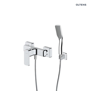 Zestaw Oltens Hadsel bateria prysznicowa ścienna z kompletem natryskowym Tinde Hald chrom 36057100