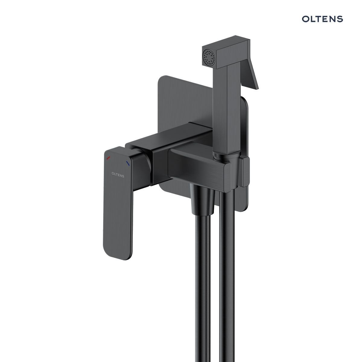 Oltens Hadsel bateria bidetowa podtynkowa komplet grafit 31101400