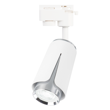 Flower Chrome Biały Track 1xGU10