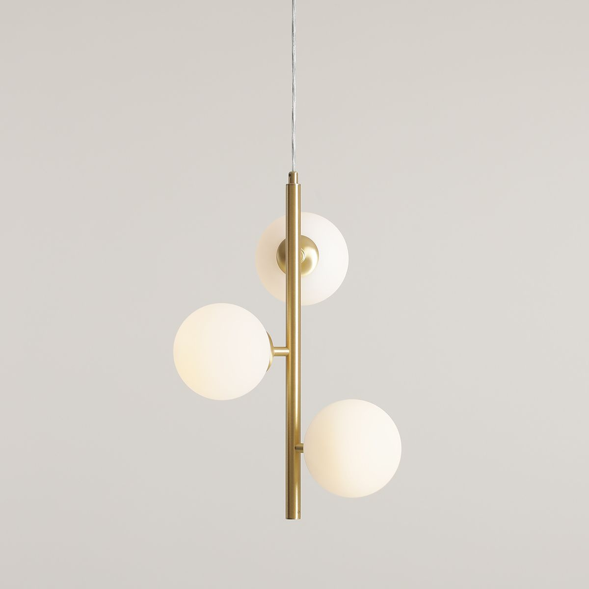 LAMPA WISZCA FIN 3 BRASS S