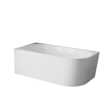 WANNA WOLNOSTOJĄCA PRZYŚCIENNA LEWA 160 CM ASTRI Z SYFONEM