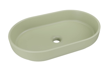 Ceramiczna umywalka nablatowa 55cm Zielony Mat RIVER 2 OLIVE GREEN MATT UN 55 ( E-6594 ) Comad