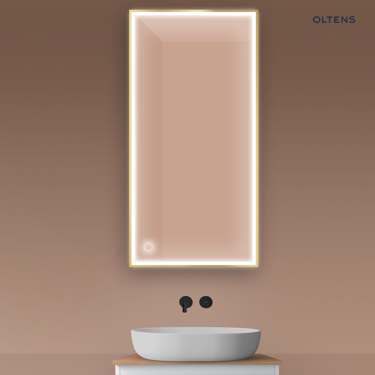 Oltens Nordlis lustro 60x120 cm prostok�tne z o�wietleniem LED i systemem Klarglas 64107800