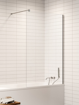 Parawan nawannowy 50x150 Chrom 8 mm – NESTA CHROME P-0191-WP z powłoką Active Shield 2.0 | Połysk