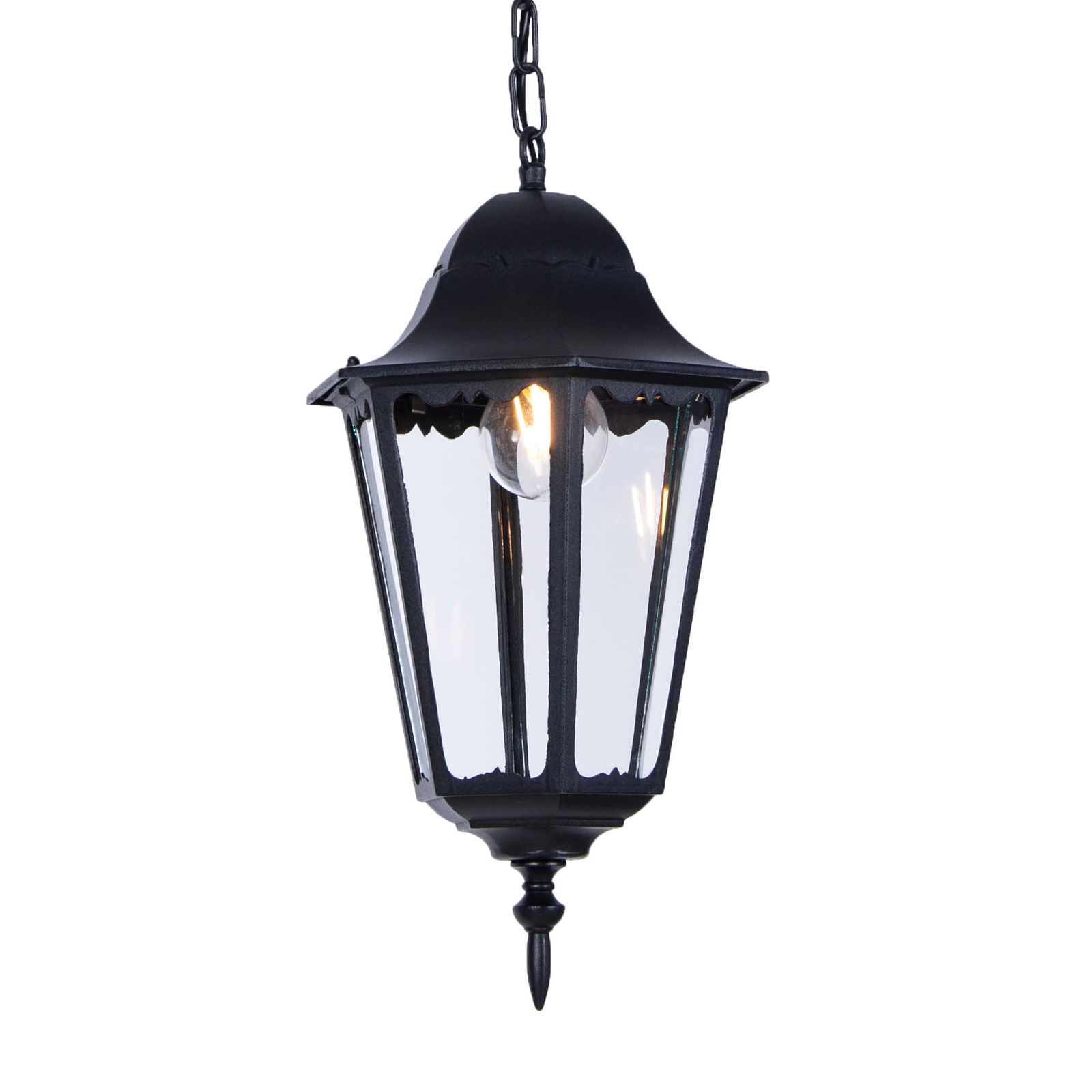 Wiszca lampa zewntrzna K-5006H czarna z serii LOZANA