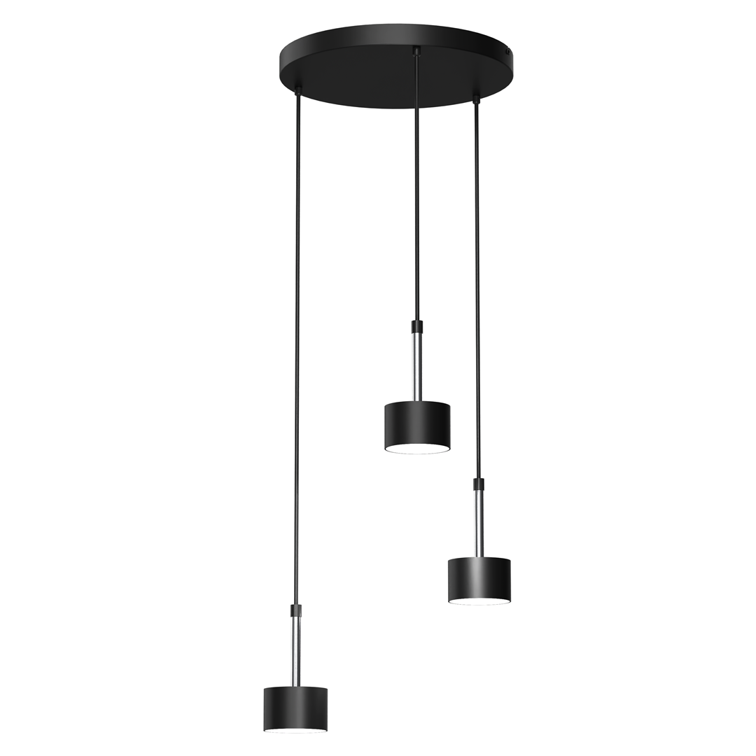 Lampa wiszca ARENA BLACK/SILVER 3xGX53