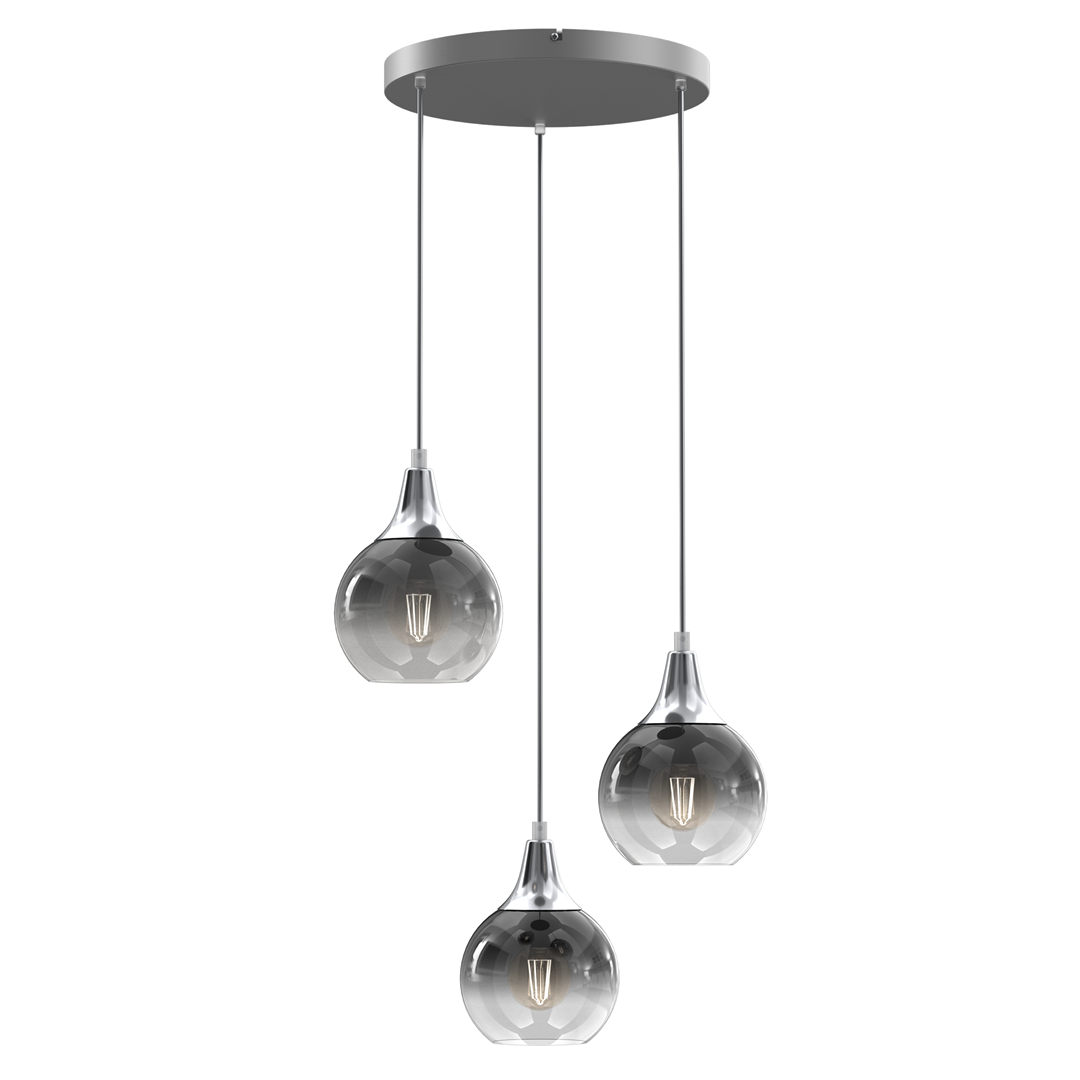 Lampa wiszca MONTE SILVER 3xE27