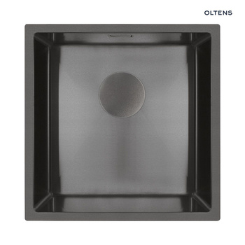 Oltens Hydda zlewozmywak stalowy 44x44 cm 1 komorowy czarny 71103300
