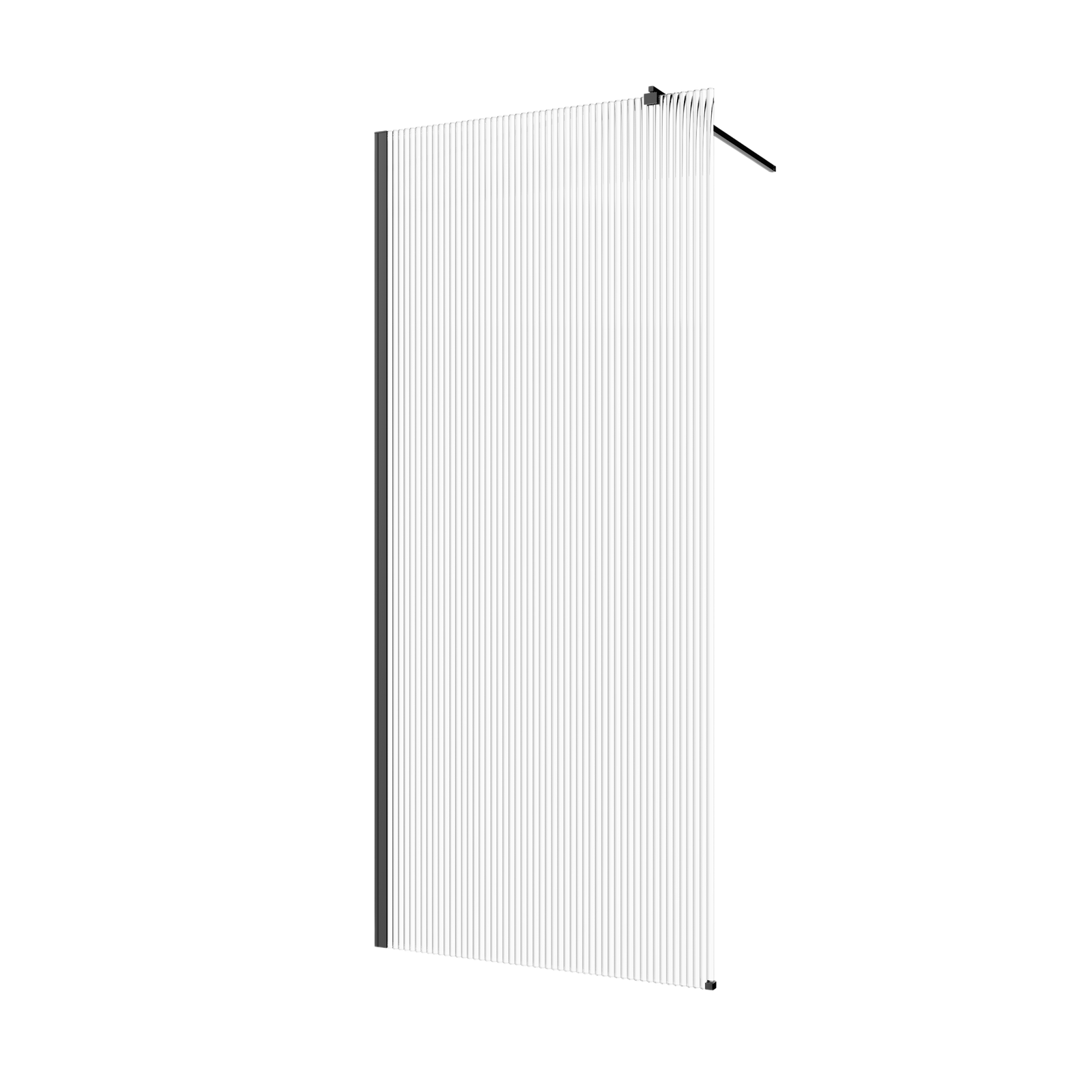 KABINA WALK-IN II INVENA TREND 120X200CM RYFLOWANA 8MM SHINY-GL.CZARNY