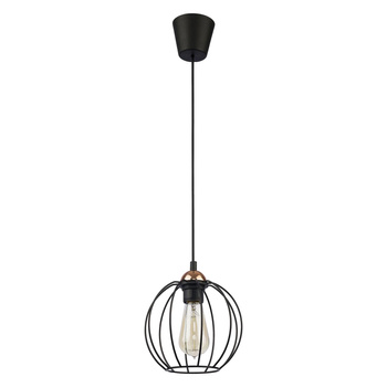 Okrągła lampa wisząca do biura 110cm E27 czarny/miedziany GALAXY 1644 TK Lighting