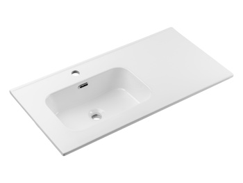 Umywalka meblowa jednokomorowa 90cm z blatem ceramicznym GO 2 90CM L DP ( E-8095-90L )