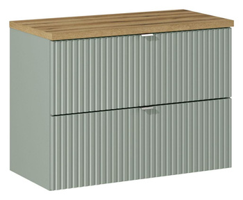 Zestaw mebli łazienkowych Line Reed Green 80cm z blatem – SET-LRG B OAK 80CM S