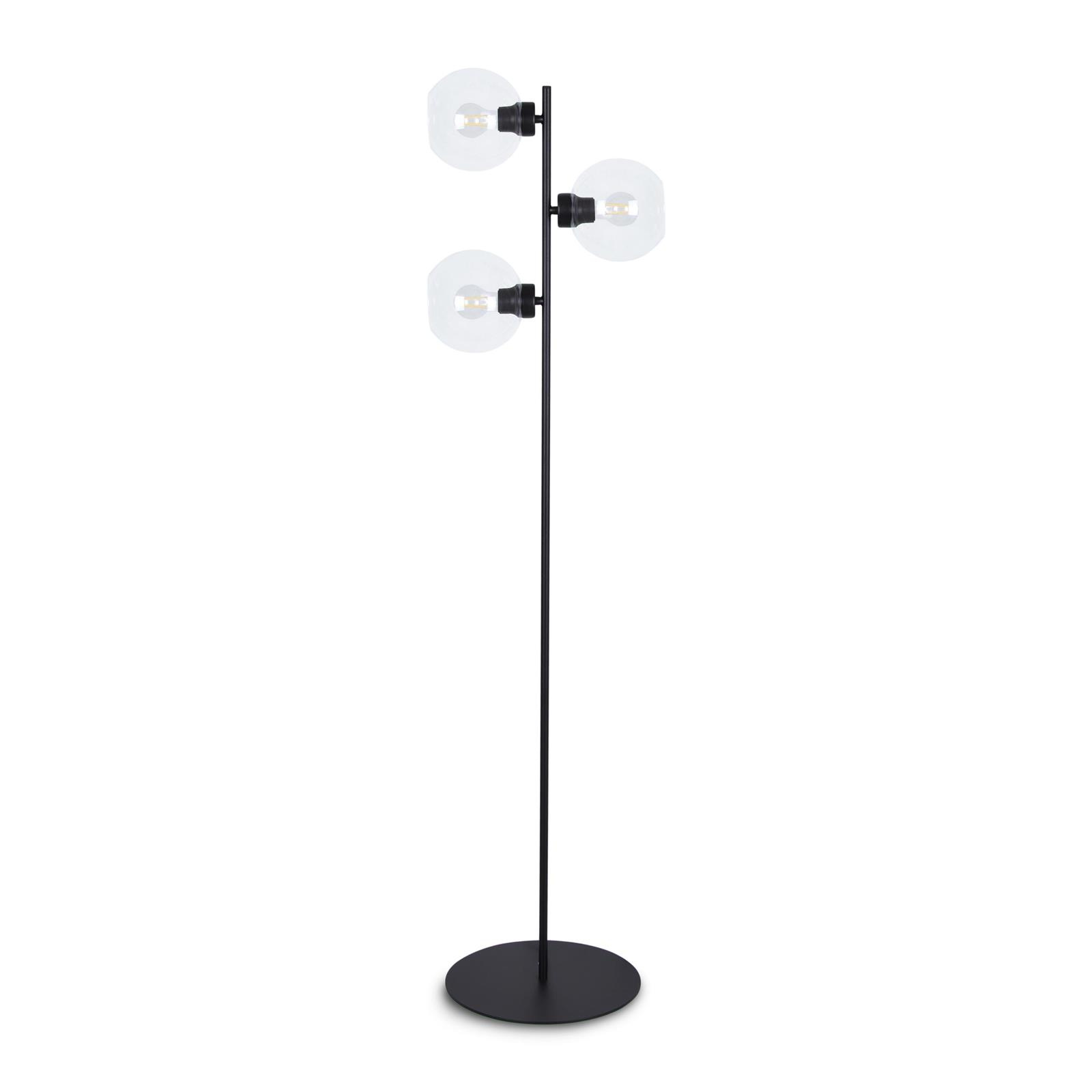 Lampa podogowa z 3 okrgymi kloszami, do salonu K-4859 z serii LAMBERT