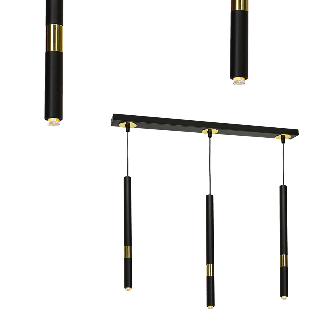 Lampa wiszca MONZA BLACK / GOLD 3xG9 8W