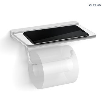 Oltens Vernal uchwyt na papier toaletowy z półką chrom 81110100