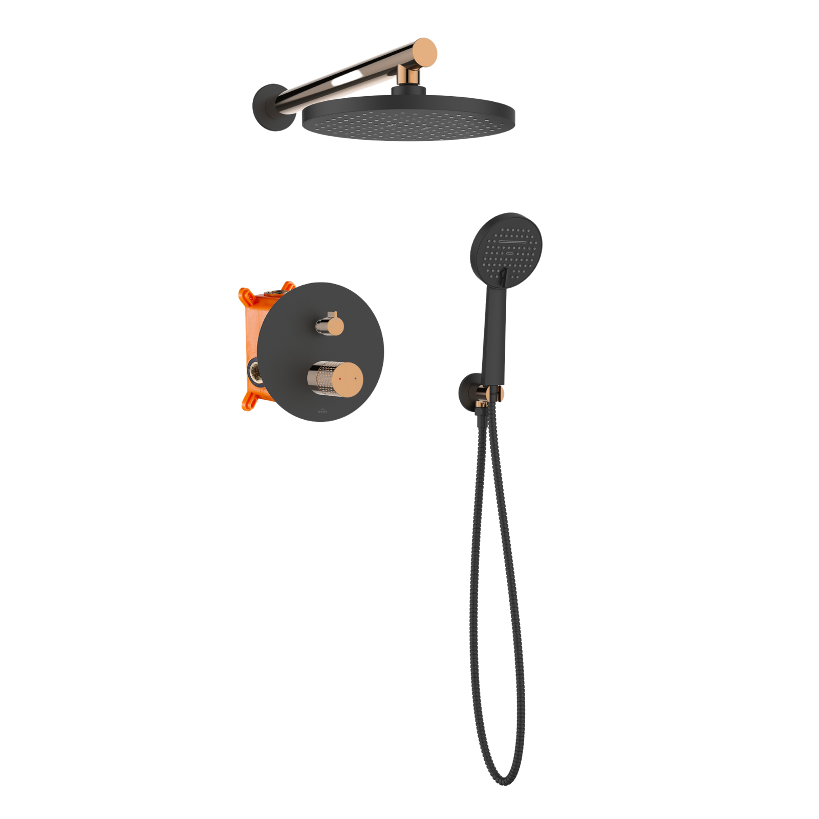 ZESTAW PODTYNK Z BATERI� PODT 2F MOONLIGHT INVENA TREND CZARNY/ROSE GO