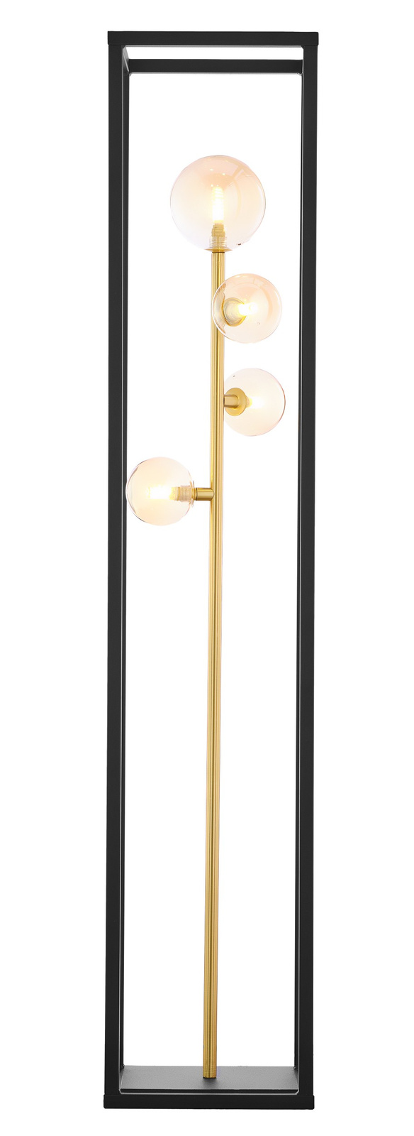 NEPTUN nowoczesna lampa podłogowa czarna 4-punktowa satynowana 1911