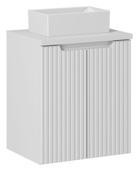 Zestaw mebli łazienkowych Nova White 50cm z umywalką nablatową – set-now b white 50cm d un gaja 35