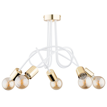 Żyrandol 5-punktowy TANGO 63211 BIEL I ZŁOTO