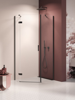 Kabina prysznicowa 100x80x200 Czarny 6 mm – NESTA BLACK K-3795 z powłoką Active Shield 2.0 | Matowe