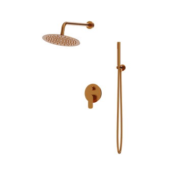 Podtynkowy zestaw prysznicowy z deszczownicą Spark Brushed Copper
