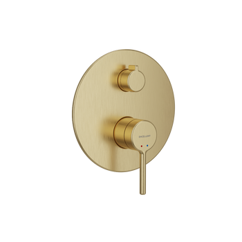 PI bateria prysznicowo-wannowa podtynkowa 2 funkcyjna, złoty szczotkowany