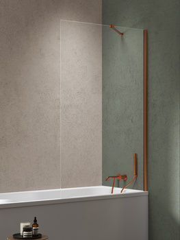 Parawan nawannowy 60x150 Miedziany 8 mm – NESTA COPPER BRUSHED P-0216 z powłoką Active Shield 2.0 | Szczotkowanie