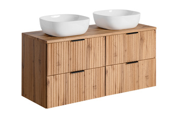 Zestaw mebli łazienkowych Adel Oak 120cm z blatem i 2 umywalkami nablatowymi Smile – SET -ADO B 120 CM SMILE 40